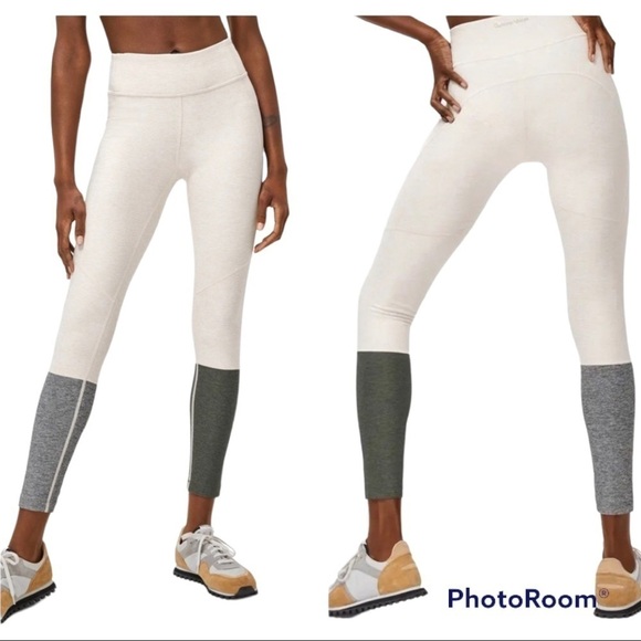 OUTDOOR VOICES Dipped 7/8 Leggings in oatmeal/tea tree/ash Size Medium - Picture 1 of 8